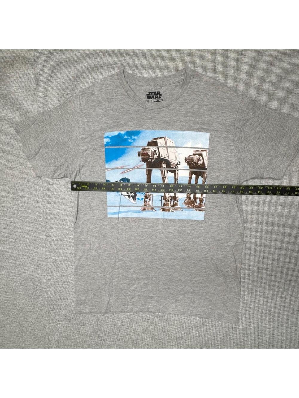 Star Wars AT-AT Walker Hoth Battle Gray Graphic T-Shirt Size L Fifth Sun - Picture 5 of 6